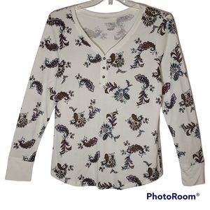 Time&True women's XL floral print button up front blouse. 467
